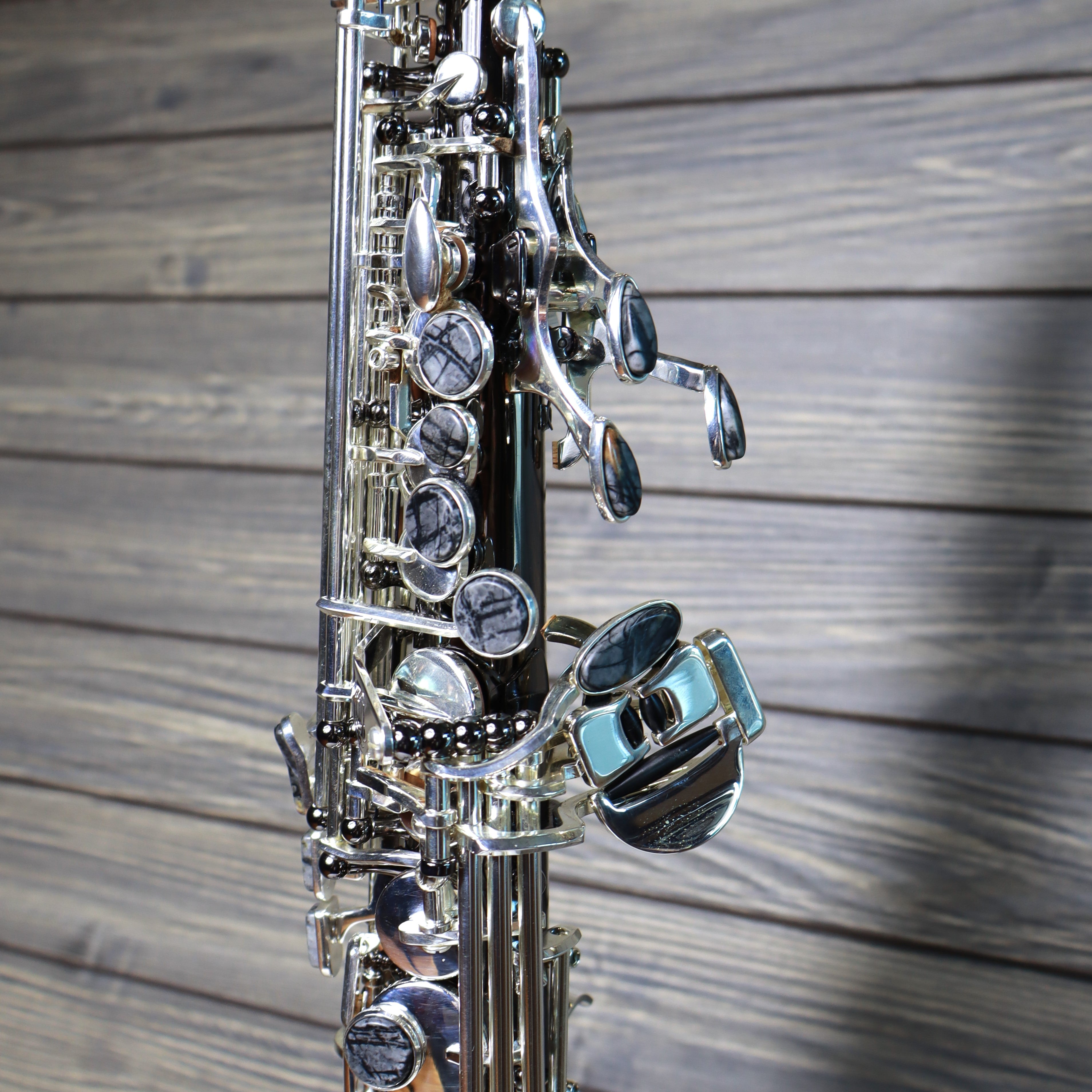 Cannonball Big Bell Stone Series Arc Soprano Sax Black with Silver Key