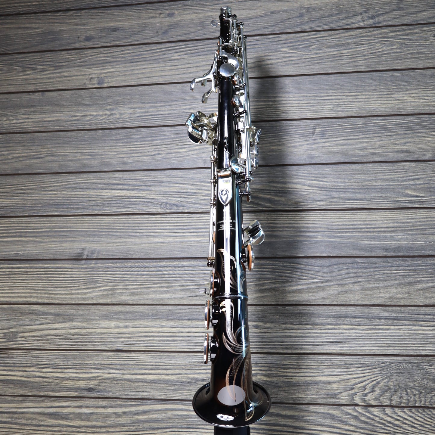 Cannonball Big Bell Stone Series Arc Soprano Sax Black with Silver Keys - SA5-BS