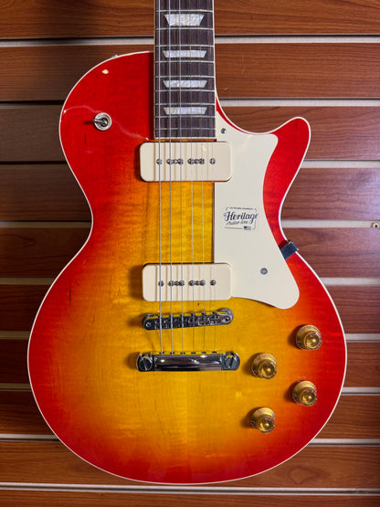 Heritage Standard Collection H-150 P90 Electric Guitar with Case, Vintage Cherry Sunburst — HRT-010114103