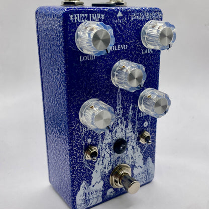 Fuzz Imp Furia Heavy Metal Distortion Pedal, Hammered Blue Enclosure