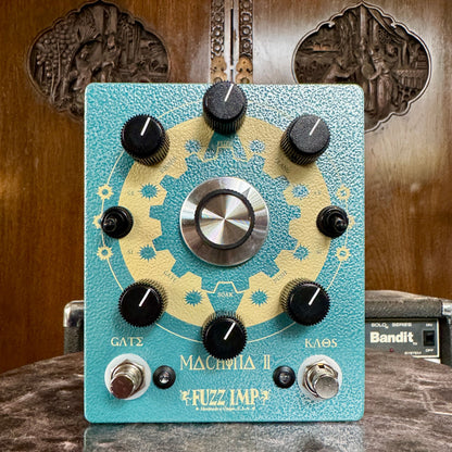 Fuzz Imp Machina II Deluxe Germanium Hybrid Fuzz Guitar Pedal Hammered Teal Enclosure