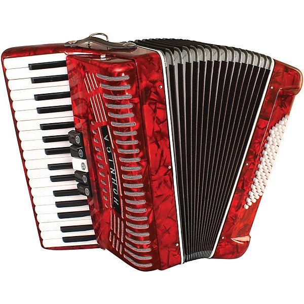 Hohner Hohnica 72 Bass Entry Level Piano Accordion Pearl Red