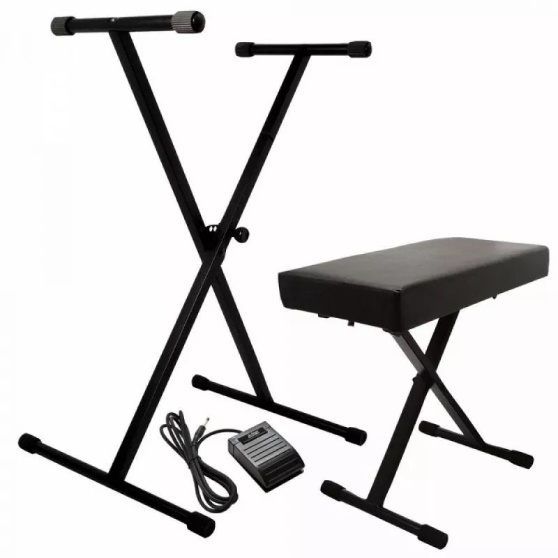 On Stage KPK6520-CB Keyboard Stand Bench and Pedal pack