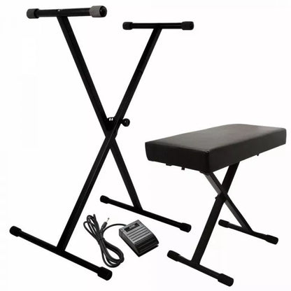 On Stage KPK6520-CB Keyboard Stand Bench and Pedal pack