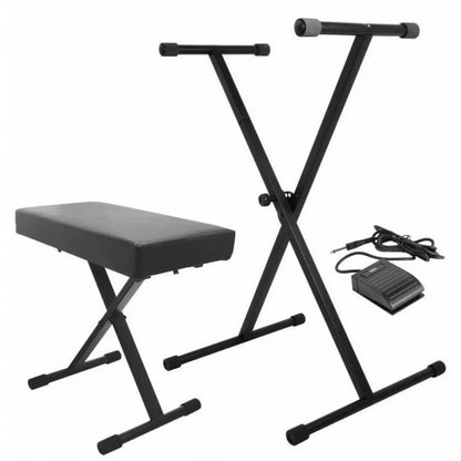 On Stage KPK6520-CB Keyboard Stand Bench and Pedal pack