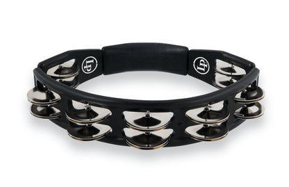 Latin Percussion LP150 Cyclops Handheld Tambourine - Black with Steel Jingles - Poppa's Music 