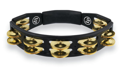 Latin Percussion LP170 Cyclops Handheld Tambourine - Black with Brass Jingles - Poppa's Music 