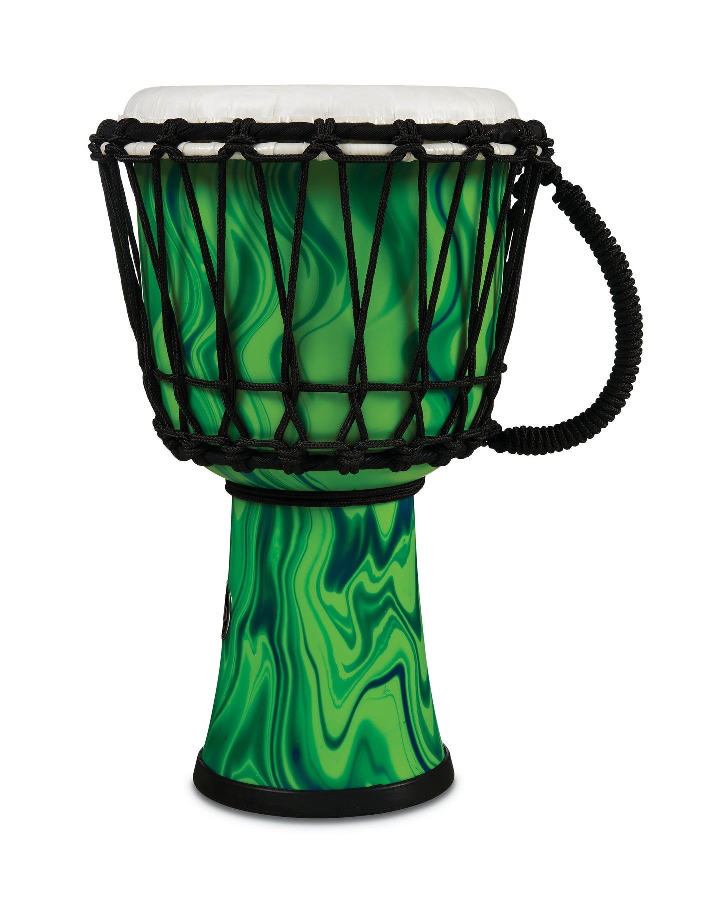Latin Percussion 10-inch Rope Tuned Circle Djembe with Perfect-Pitch head - Marble Green- LP2010-GM