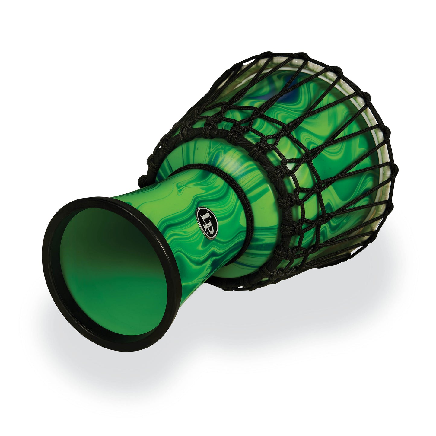 Latin Percussion 10-inch Rope Tuned Circle Djembe with Perfect-Pitch head - Marble Green- LP2010-GM