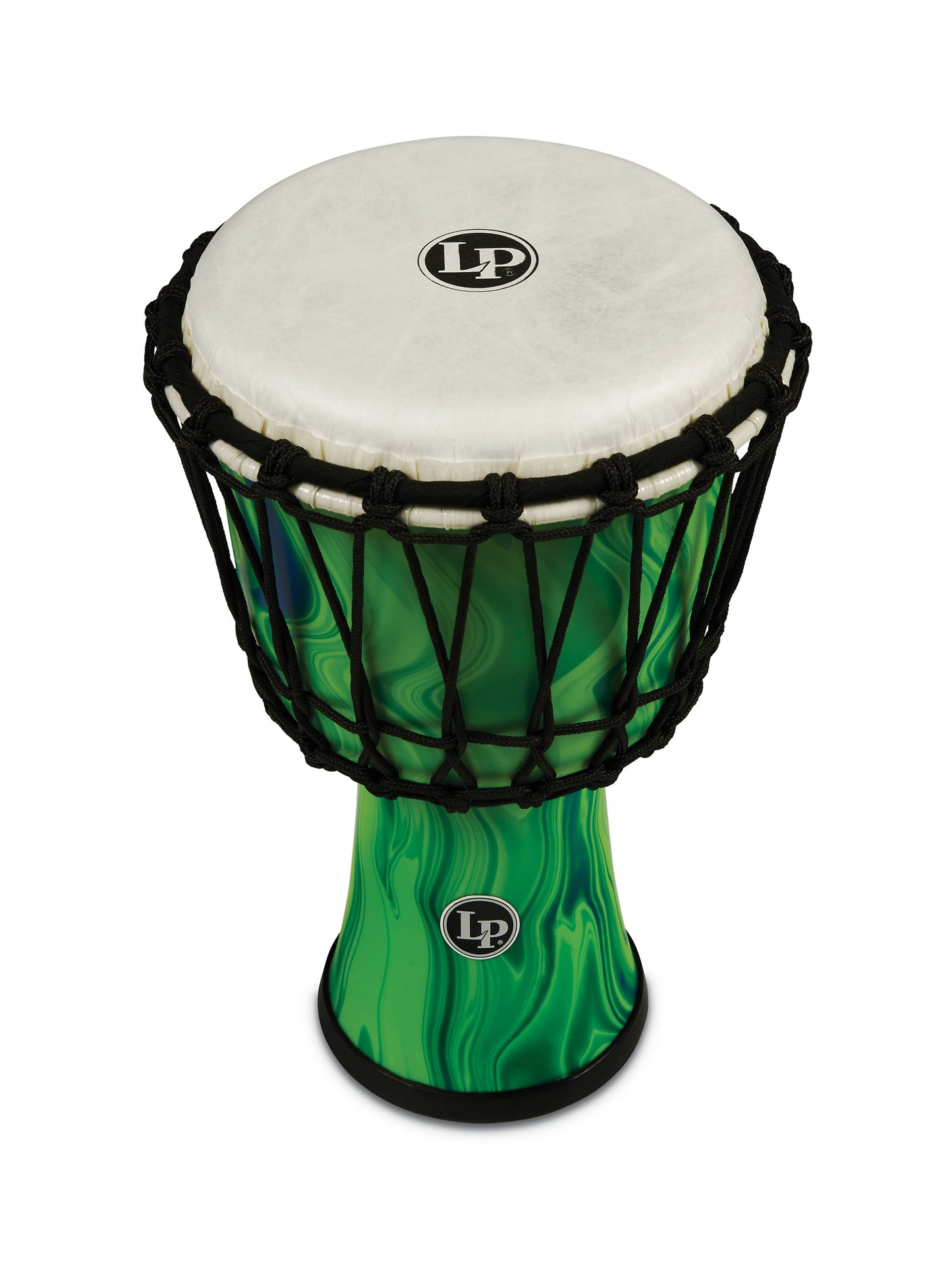 Latin Percussion 10-inch Rope Tuned Circle Djembe with Perfect-Pitch head - Marble Green- LP2010-GM