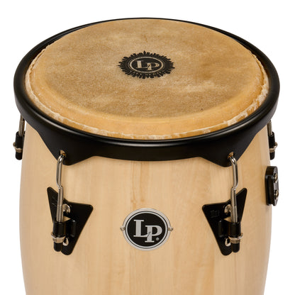 Latin Percussion City II 10-11 Conga Set Mango w/Double Stand, Natural Black LP646NYII-AW