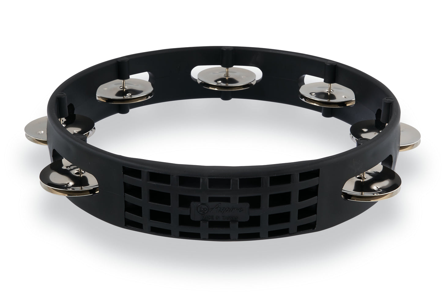 Latin Percussion LPA180 Aspire 8-inch Black Tambourine with Steel Jingle