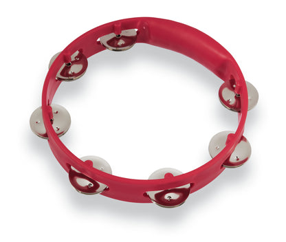 Latin Percussion LPA181 Aspire 8-inch Red Tambourine with Steel Jingle