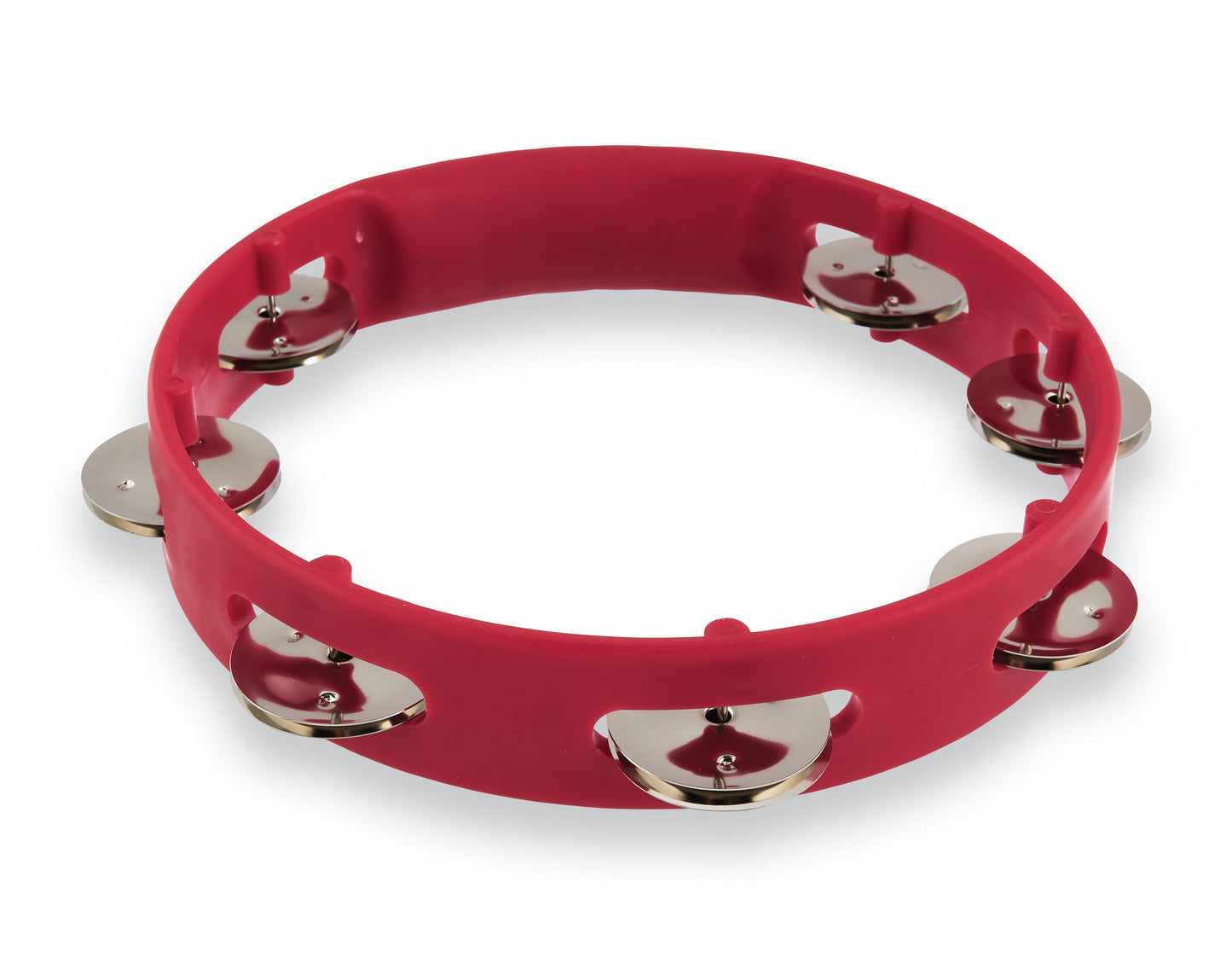 Latin Percussion LPA181 Aspire 8-inch Red Tambourine with Steel Jingle