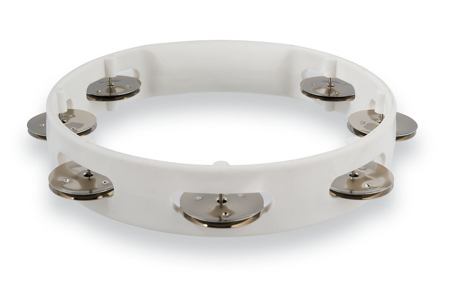 Latin Percussion LPA182 Aspire 8-inch White Tambourine with Steel Jingle