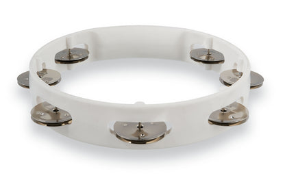 Latin Percussion LPA182 Aspire 8-inch White Tambourine with Steel Jingle