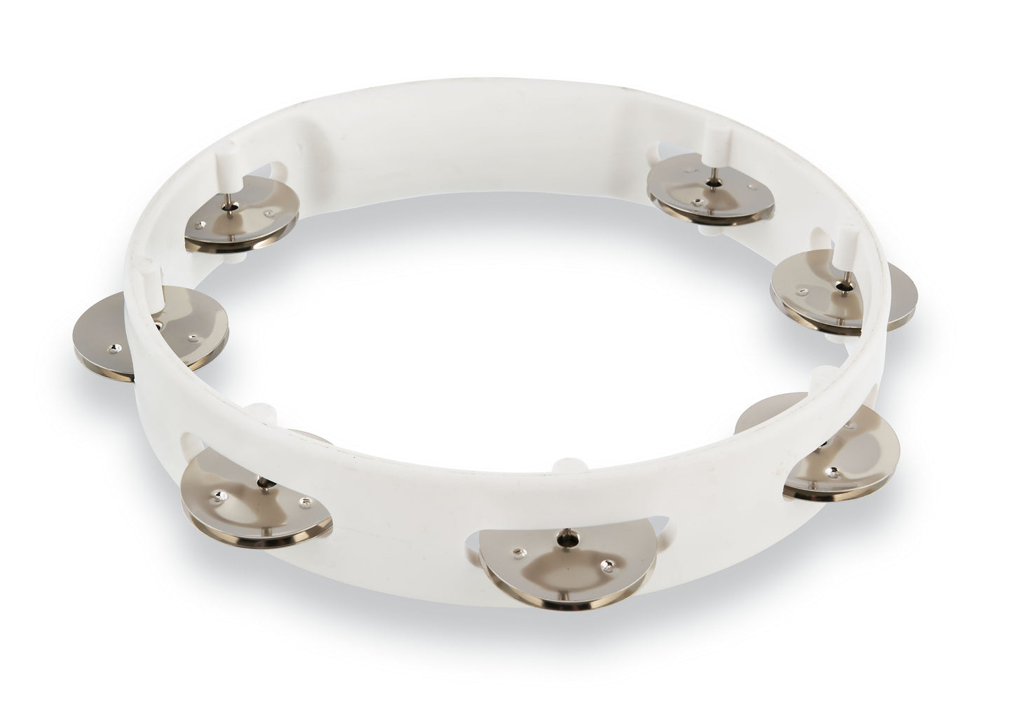 Latin Percussion LPA182 Aspire 8-inch White Tambourine with Steel Jingle