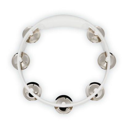Latin Percussion LPA182 Aspire 8-inch White Tambourine with Steel Jingle