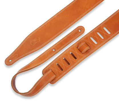 Levy's Like Butter Series Tan 2.5" Leather Guitar Strap M17BDS-TAN