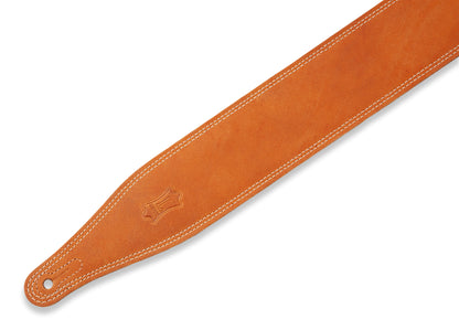 Levy's Like Butter Series Tan 2.5" Leather Guitar Strap M17BDS-TAN