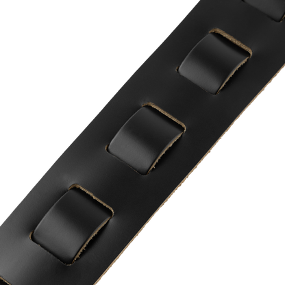 Levy's Black Acoustic Leather Guitar Strap M26PD-BLK-ACO