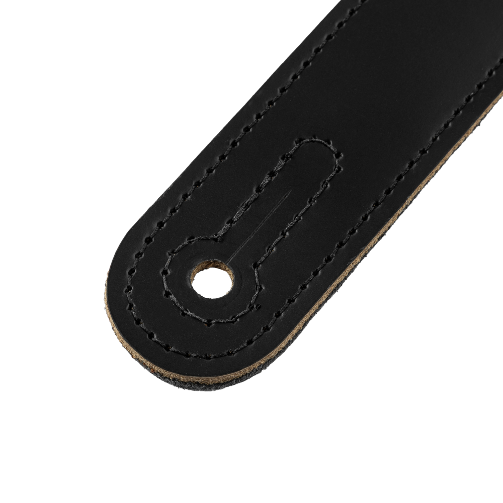 Levy's Black Acoustic Leather Guitar Strap M26PD-BLK-ACO