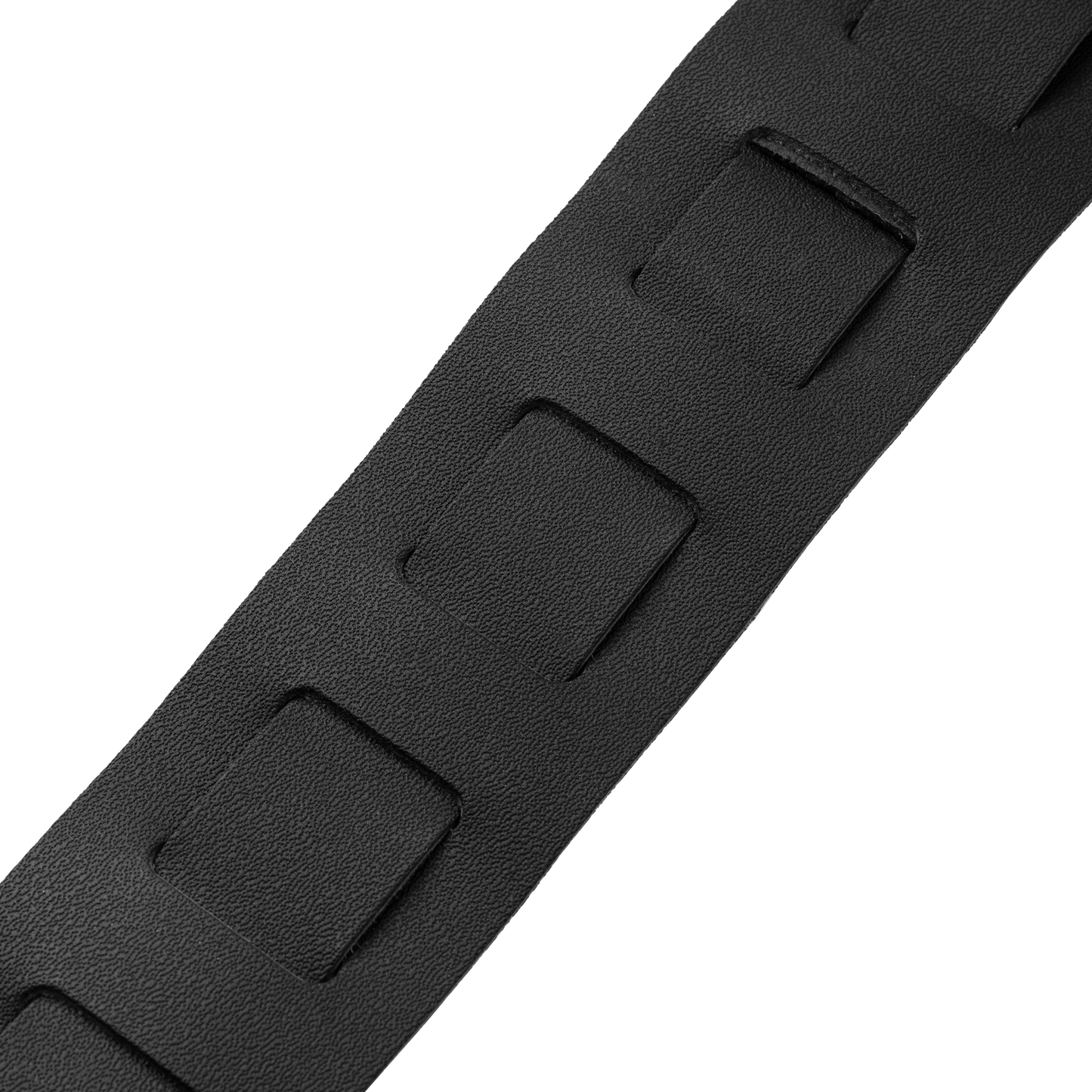 Levy's Amped Leather Series Black Matte Leather Guitar Strap M26PD-BLK-MAT