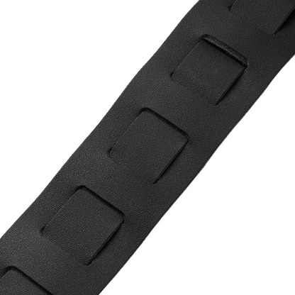 Levy's Amped Leather Series Black Matte Leather Guitar Strap M26PD-BLK-MAT