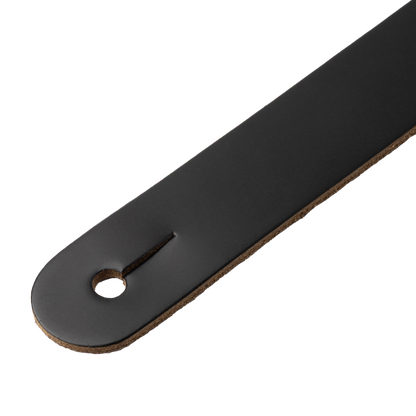 Levy's Black Leather Guitar Strap with Tan Garment Backing M26PD-BLK-TAN