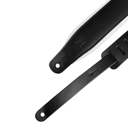 Levy's 3" Wide Top Grain Amped Series Leather Guitar Straps - Tuxedo M26PD-BLK_WHT