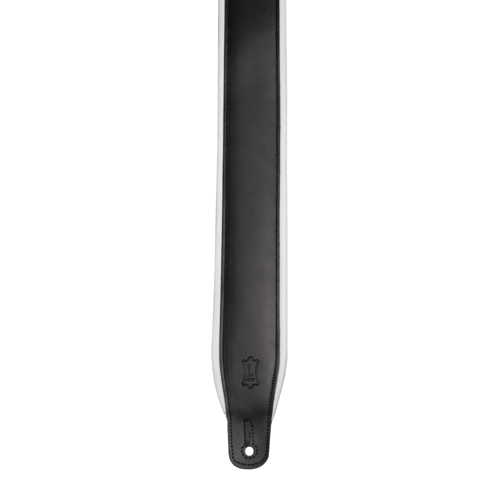 Levy's 3" Wide Top Grain Amped Series Leather Guitar Straps - Tuxedo M26PD-BLK_WHT