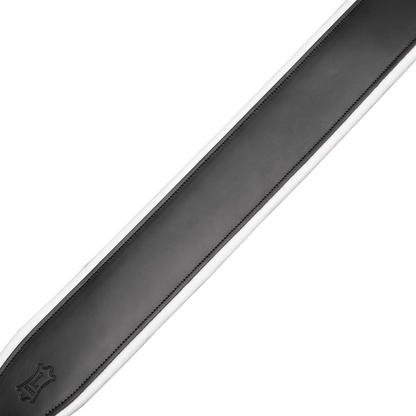 Levy's 3" Wide Top Grain Amped Series Leather Guitar Straps - Tuxedo M26PD-BLK_WHT