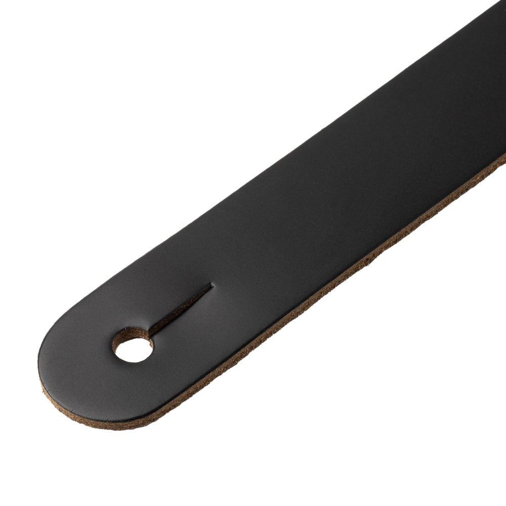 Levy's Black Acoustic Leather Guitar Strap M26PD-BLK