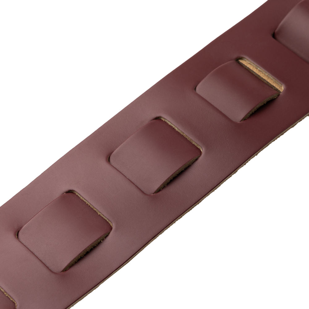 Levy's Burgundy Leather Guitar Strap M26PD-BRG-BRG