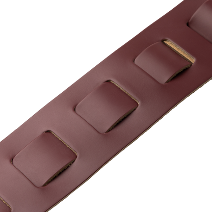 Levy's Burgundy Leather Guitar Strap M26PD-BRG-BRG