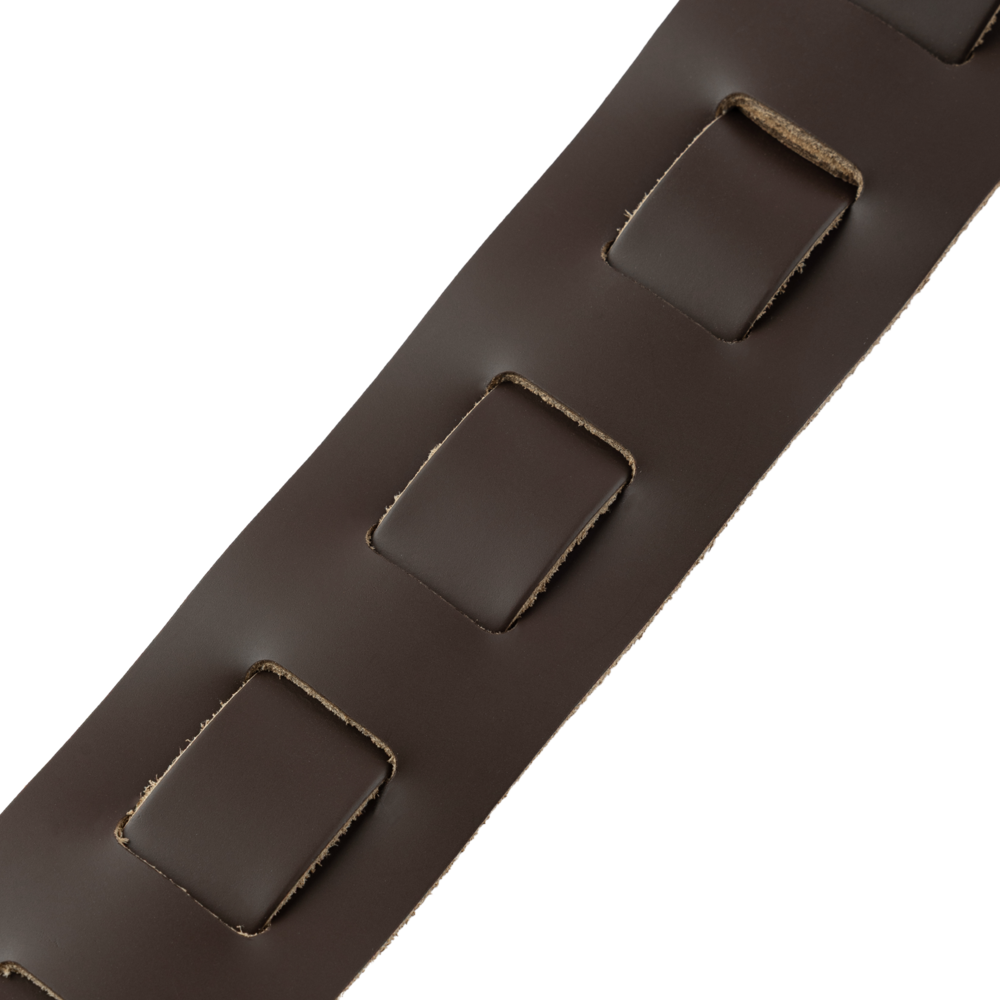 Levy's Dark Brown Acoustic Leather Guitar Strap M26PD-DBR-ACO