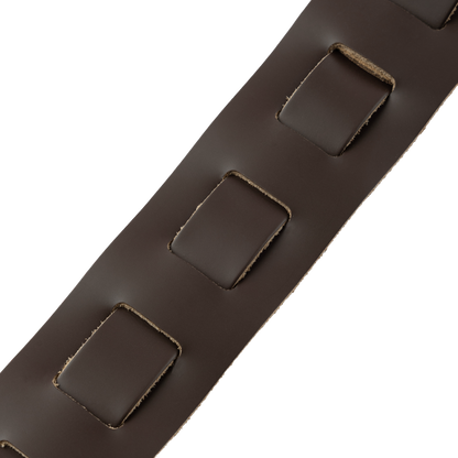 Levy's Dark Brown Acoustic Leather Guitar Strap M26PD-DBR-ACO