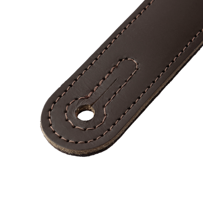 Levy's Dark Brown Acoustic Leather Guitar Strap M26PD-DBR-ACO