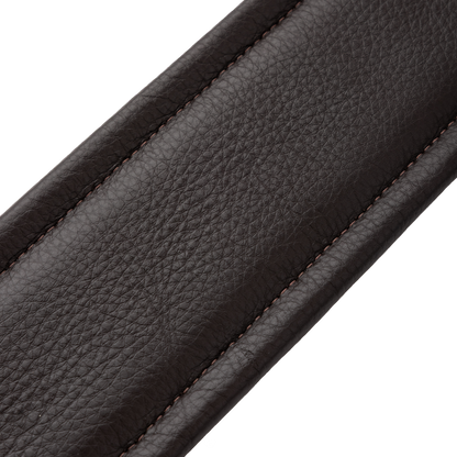 Levy's Extra Long Dark Brown Leather Guitar Strap M26PD-DBR-XL