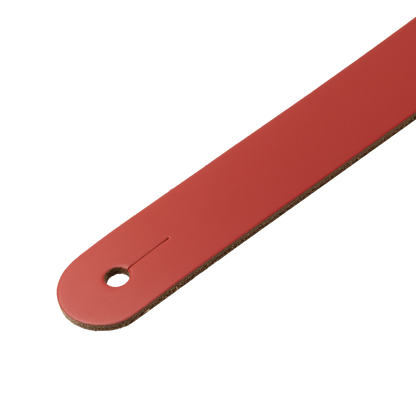 Levy's Red Leather Guitar Strap with White Backing M26PD-RED-WHT