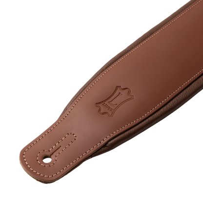 Levy's Walnut Leather Guitar Strap M26PD-WAL-BRN