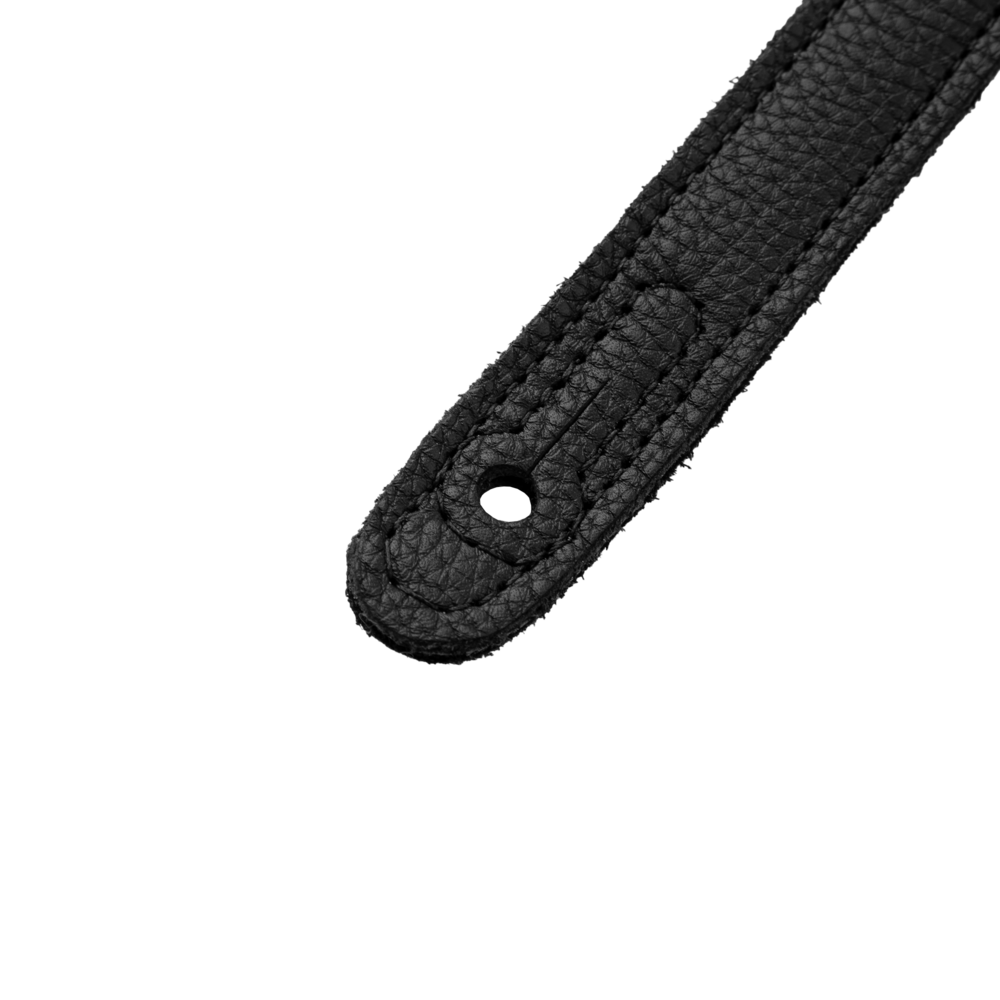 Levy's Black Leather Silver Studded Rebel Series Guitar Strap M80GRPDX-BLK