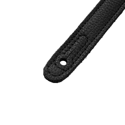 Levy's Black Leather Silver Studded Rebel Series Guitar Strap M80GRPDX-BLK