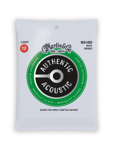 Martin Authentic Acoustic Silked Guitar Strings 80/20 Bronze