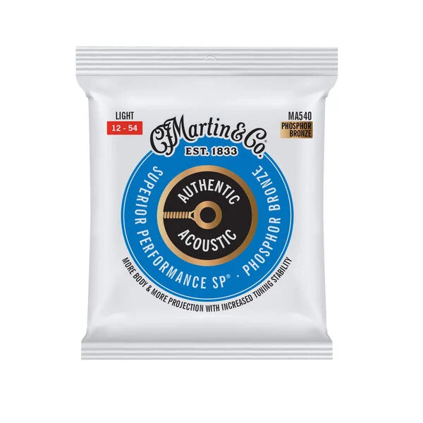 Martin Authentic Acoustic SP MA540 Light 12-54 Bulk 25 Pack Guitar Strings Phosphor Bronze