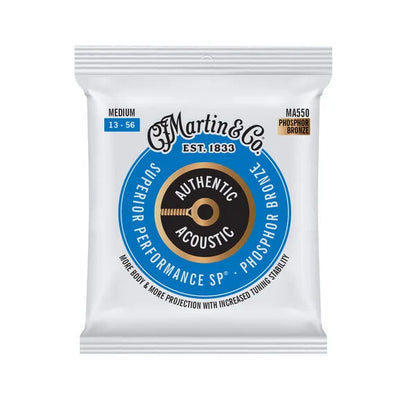 Martin Authentic Acoustic SP MA550 Medium 13-56 Bulk 25 Pack Guitar Strings Phosphor Bronze