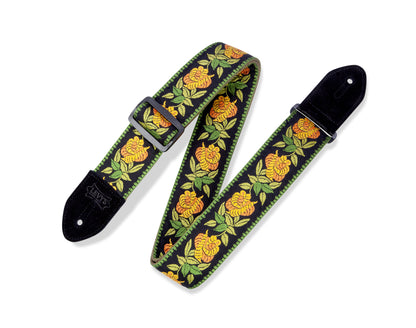 Levy's Cotton Floral Series Yellow Guitar Strap MC8JQ-004