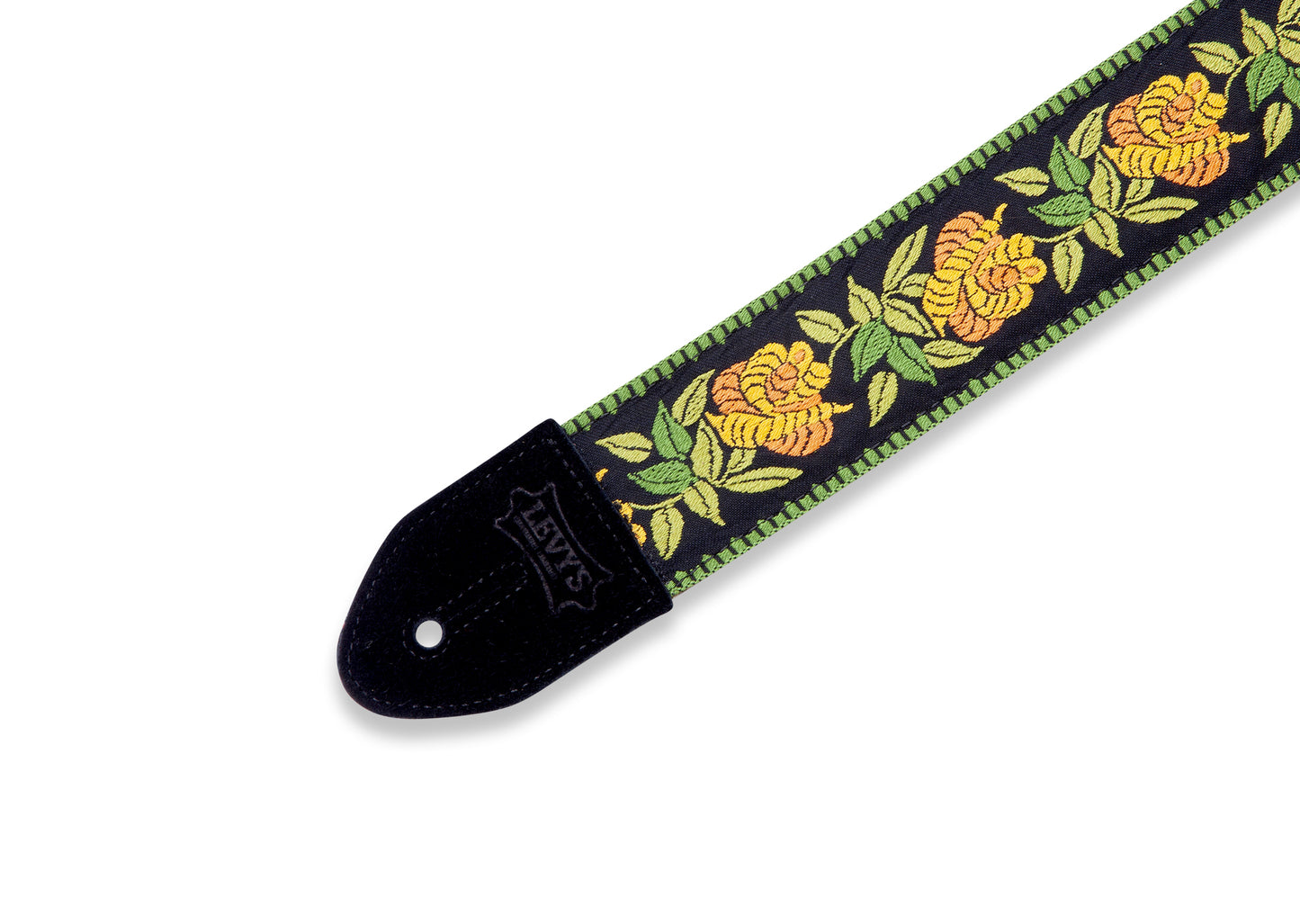 Levy's Cotton Floral Series Yellow Guitar Strap MC8JQ-004
