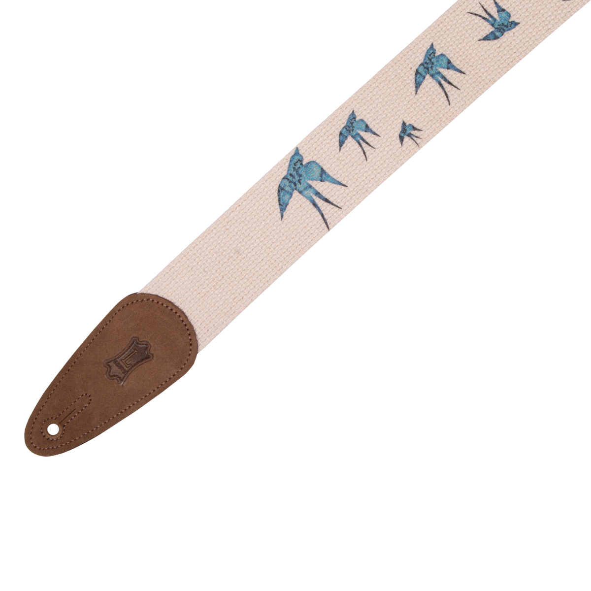 Levy's 2" Cotton Guitar Strap With Decorative Print And Suede MC8U-006
