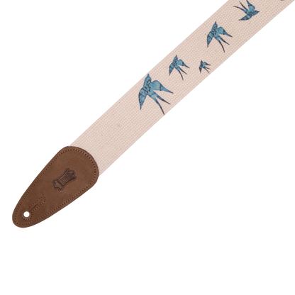Levy's 2" Cotton Guitar Strap With Decorative Print And Suede MC8U-006